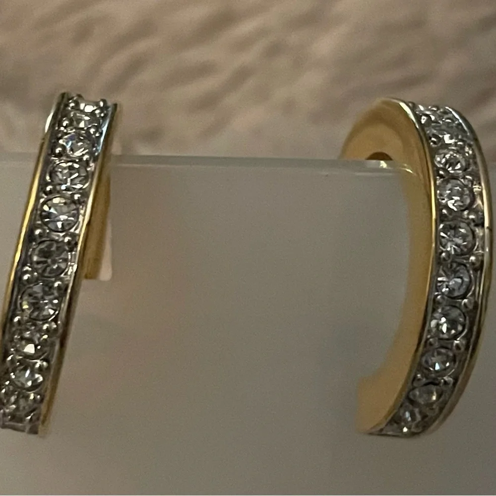 SOLD XXXXXX. Gem huggy CZ earrings - Picture 4 of 5